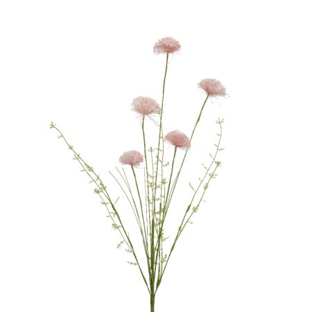 Διακοσμητικό συνθετικό κλαδί με Ροζ άνθη 60cm