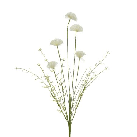 Διακοσμητικό συνθετικό κλαδί με Κρεμ άνθη 60cm
