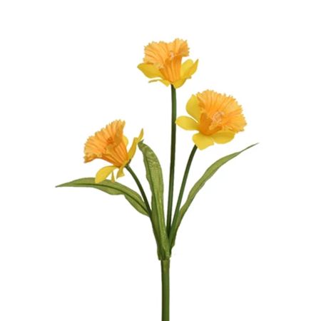 Διακοσμητικό συνθετικό λουλούδι Νάρκισσος με Κίτρινα άνθη 60cm