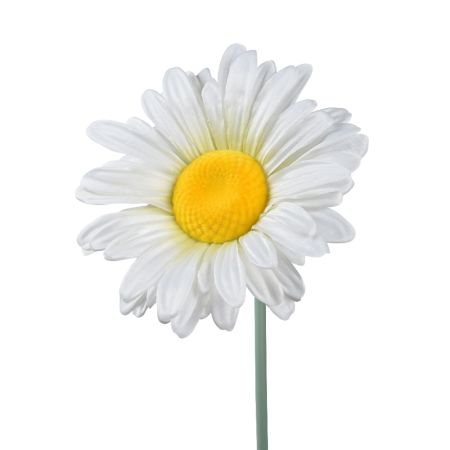 XL Διακοσμητικό συνθετικό λουλούδι Μαργαρίτα Λευκό 30x90cm