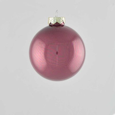  Χριστουγεννιάτικη μπάλα γυάλινη σάπιο μήλο γυαλιστερό 8cm
