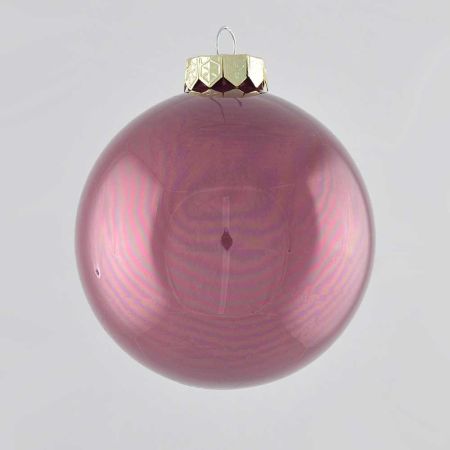  Χριστουγεννιάτικη μπάλα γυάλινη Mauve γυαλιστερό 10cm