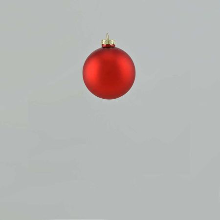 Χριστουγεννιάτικη μπάλα γυάλινη Κόκκινη ματ 4cm