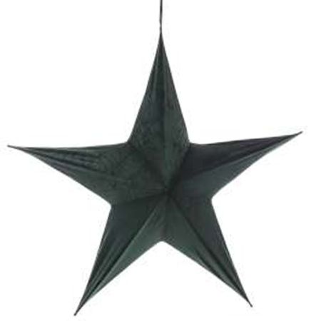 Κρεμαστό χριστουγεννιάτικο βελούδινο αστέρι Μαύρο 135cm 