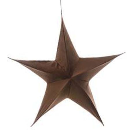 Κρεμαστό χριστουγεννιάτικο βελούδινο αστέρι Καφέ 135cm 