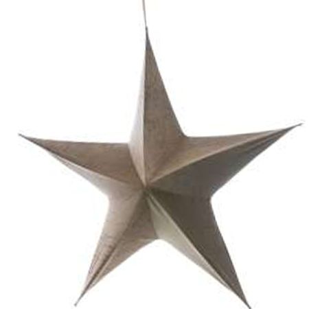 Κρεμαστό χριστουγεννιάτικο βελούδινο αστέρι Μπεζ 135cm 