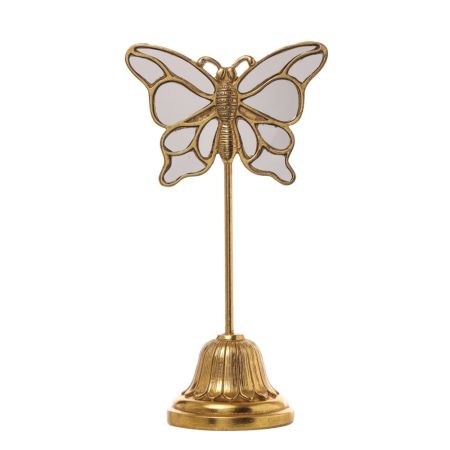 Decorative Butterfly on base polyresin Gold 15x9,5x27,5cm