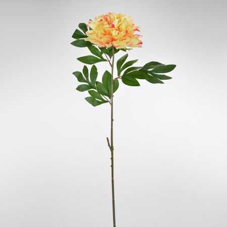 Διακοσμητικό τεχνητό λουλούδι Παιώνια Σομόν 78cm