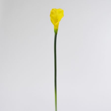 Διακοσμητικό συνθετικό λουλούδι Κρίνος - Κάλλα Κίτρινο (Natural Touch) 78cm