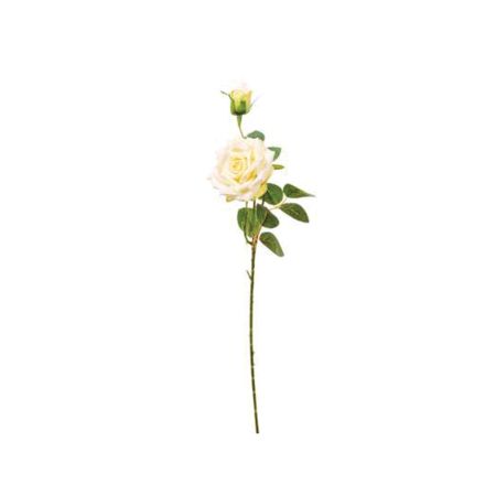 Διακοσμητικό τεχνητό κλαδί με τριαντάφυλλα Λευκό 59cm