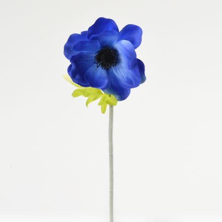 Διακοσμητικό συνθετικό λουλούδι Ανεμώνη Μπλε 38cm
