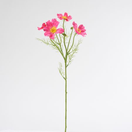 Διακοσμητικό συνθετικό κλαδί με λουλούδι κόσμος Φούξια 62cm