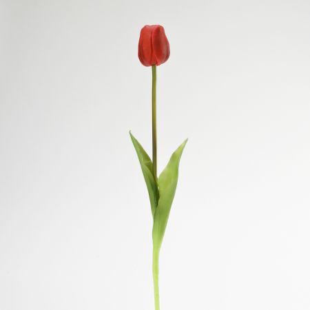 Διακοσμητικό συνθετικό λουλούδι Τουλίπα Κόκκινο (Natural Touch) 47cm