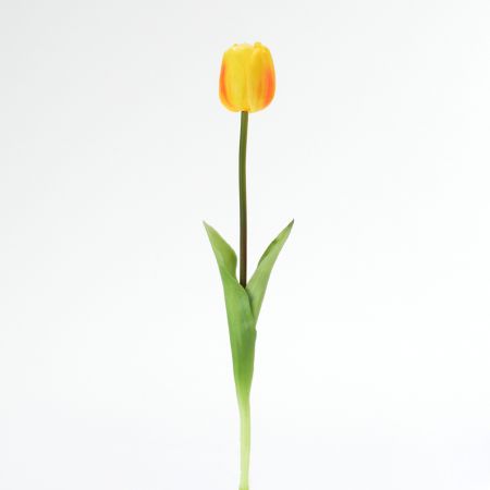 Διακοσμητικό συνθετικό λουλούδι Τουλίπα Κίτρινο (Natural Touch) 47cm