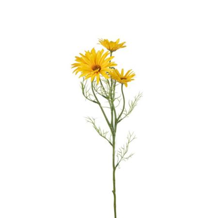 Διακοσμητικό συνθετικό λουλούδι Μαργαρίτα Κίτρινη 62cm