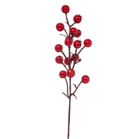 Χριστουγεννιάτικο κλαδί Berries - Γκι Κόκκινο 25cm