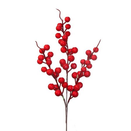 Χριστουγεννιάτικο κλαδί Berries - Γκι Κόκκινο 31cm