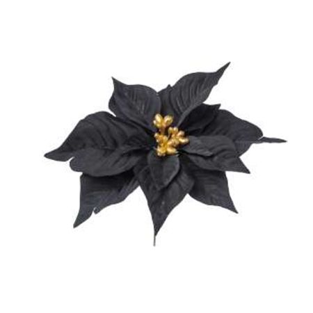Διακοσμητικό Αλεξανδρινό λουλούδι Μαύρο 24x18cm