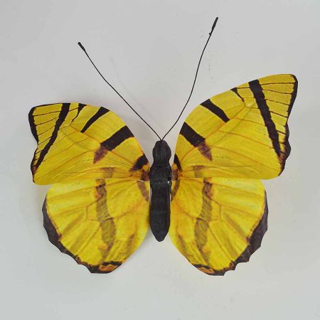 Διακοσμητική πεταλούδα Κίτρινη 50x47x5cm