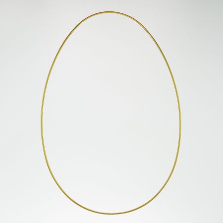 Μεταλλικός κρίκος σε σχήμα αβγό Χρυσός 40x58cm