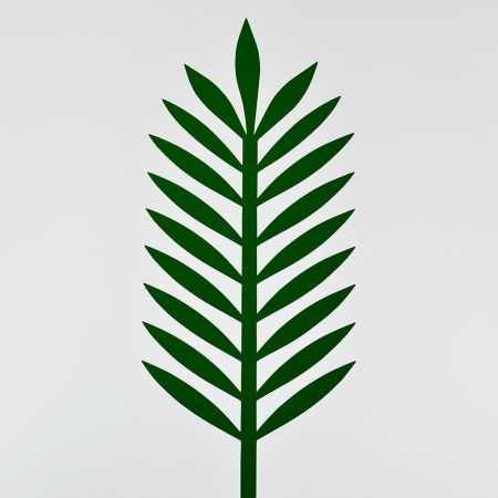 Φύλλο Φοίνικα PVC Πράσινο σκούρο 43x18cm