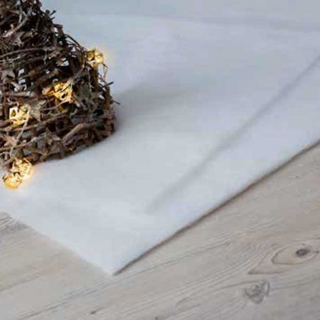 Διακοσμητική Χριστουγεννιάτικη βάτα-κουβέρτα χιονιού Λευκή 100x250cm/1cm