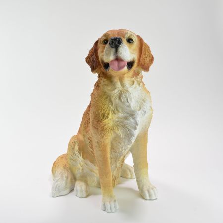 Διακοσμητικός σκύλος Γκόλντεν Ριτρίβερ Polyresin 42x46x52cm