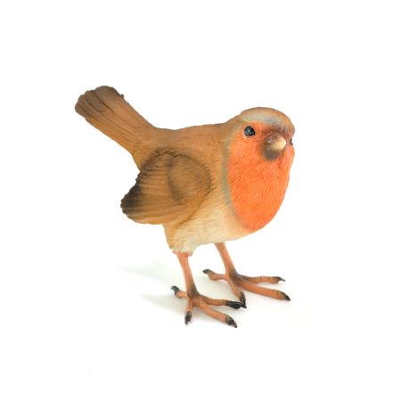 Decorative Bird Polyresin Brown-Orange 12x6.5x10.5cm