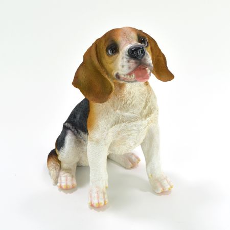 Διακοσμητικός Καθιστός Σκύλος Beagle Polyresin 35cx21x32cm
