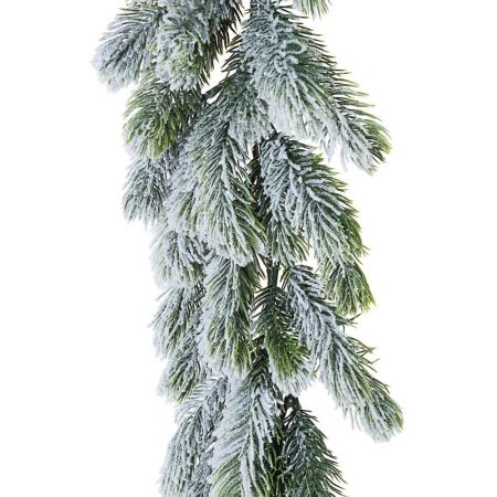 Χριστουγεννιάτικη γιρλάντα PE plastic χιονισμένη 190cm