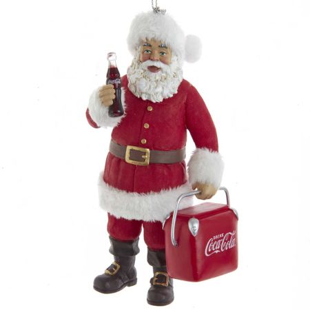 Αυθεντικό Στολίδι Άγιος Βασίλης με mini ψυγειάκι Coca Cola® 11,4cm