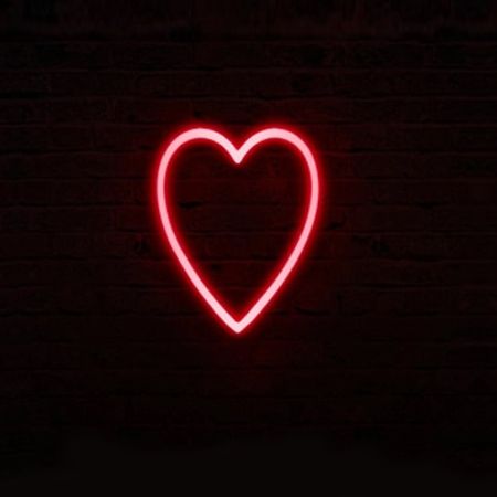 Φωτιζόμενη καρδιά διπλής όψης LED neon flex 70L/20x16cm 