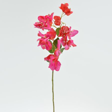 Διακοσμητικό τεχνητό κλαδί με άνθη Βουκαμβίλιας Φούξια-Κόκκινα (Natural Touch) 70cm