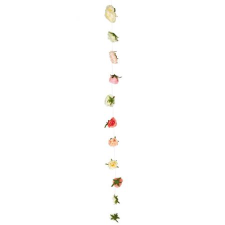 Διακοσμητική γιρλάντα με παιώνιες Ροζ - Κρεμ 180cm