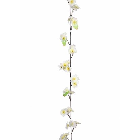Ανοιξιάτικη γιρλάντα με λευκά άνθη 165cm 