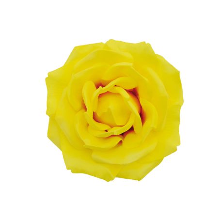Διακοσμητικό άνθος τριαντάφυλλου Κίτρινο 37cm