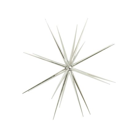 Christmas hanging Sputnik star Silver 38cm
