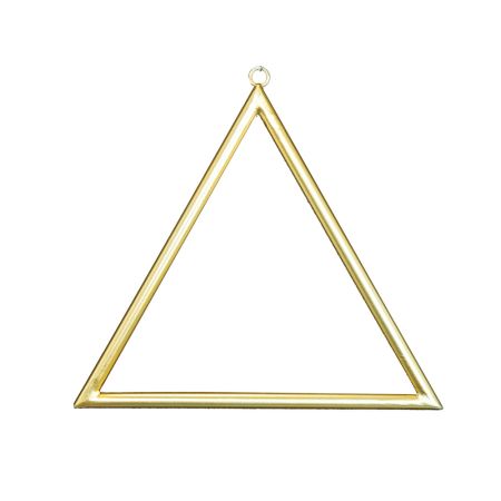 Διακοσμητικό κρεμαστό μεταλλικό τρίγωνο Χρυσό 30x30cm