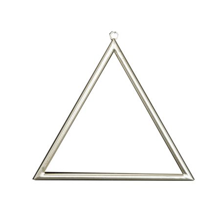 Διακοσμητικό κρεμαστό μεταλλικό τρίγωνο Ασημί 30x30cm