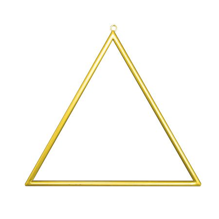 Διακοσμητικό κρεμαστό μεταλλικό τρίγωνο Χρυσό 45x45cm