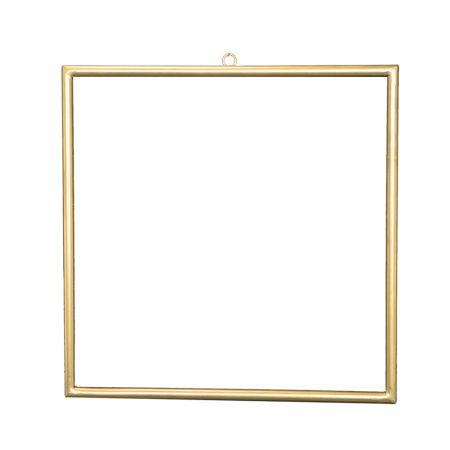 Διακοσμητικό κρεμαστό μεταλλικό τετράγωνο Χρυσό 45x45cm