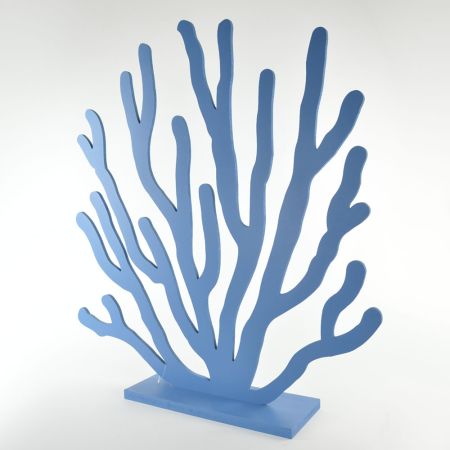 Διακοσμητικό ξύλινο κοράλλι Μπλε με βάση 80x80cm