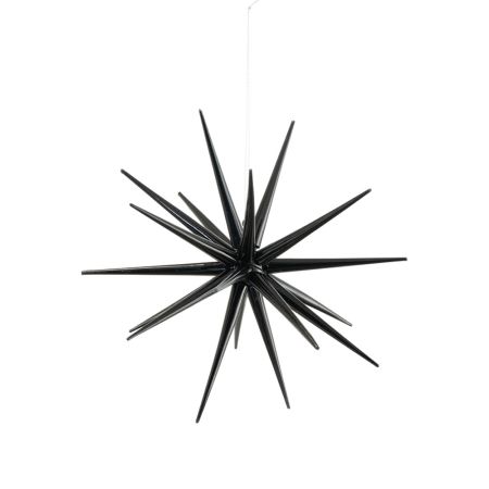 Χριστουγεννιάτικο κρεμαστό αστέρι σε σχήμα δορυφόρου Sputnik Μαύρο 21cm