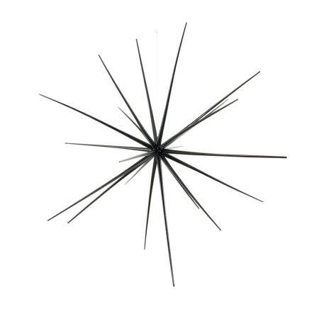 Χριστουγεννιάτικο κρεμαστό αστέρι σε σχήμα δορυφόρου Sputnik Μαύρο 55cm