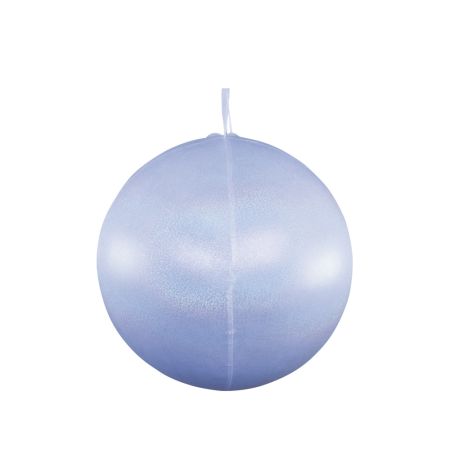Κρεμαστή χριστουγεννιάτικη υφασμάτινη μπάλα Λευκό-Ασημί 40cm