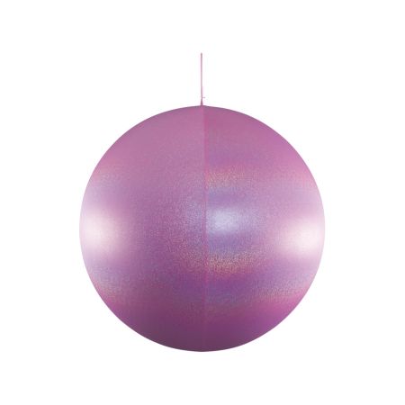 Κρεμαστή χριστουγεννιάτικη υφασμάτινη μπάλα Ροζ 60cm