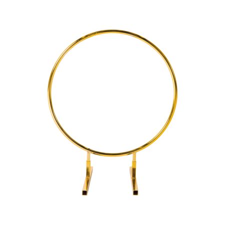 Διακοσμητικός μεταλλικός κρίκος σταντ κύκλος με βάση Χρυσός 30cm