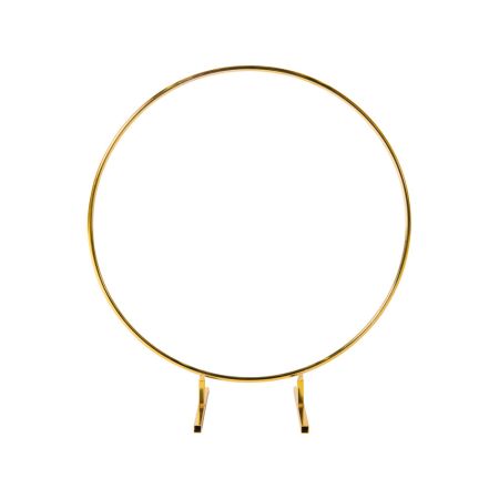 Διακοσμητικός μεταλλικός κρίκος σταντ κύκλος με βάση Χρυσός 50cm