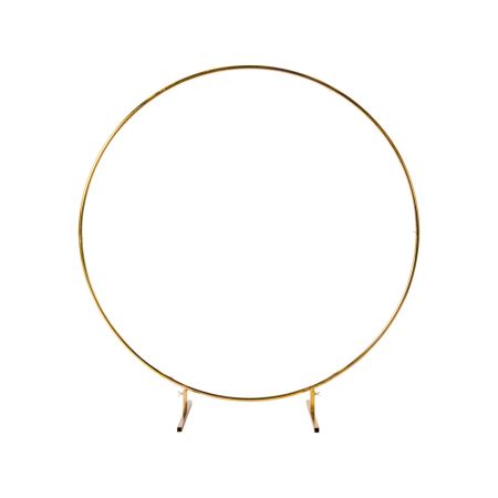 Διακοσμητικός μεταλλικός κρίκος σταντ κύκλος με βάση Χρυσός 150cm