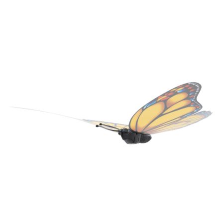 Διακοσμητική πεταλούδα PVC Κίτρινη, 21x30 cm